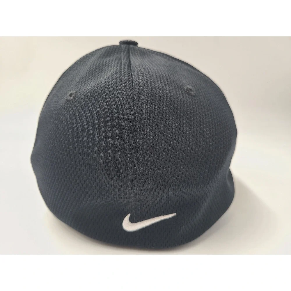 Nike Golf Mustangs Flex Fitted S-M Hat Cap Polyester Casual Logo Men Women Black